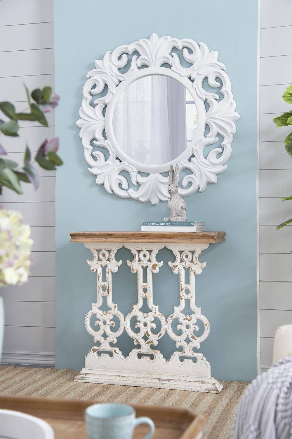 A&B Home Group Inc. - Vente Console - Table console vintage classique blanc lavé 32x12x32"9