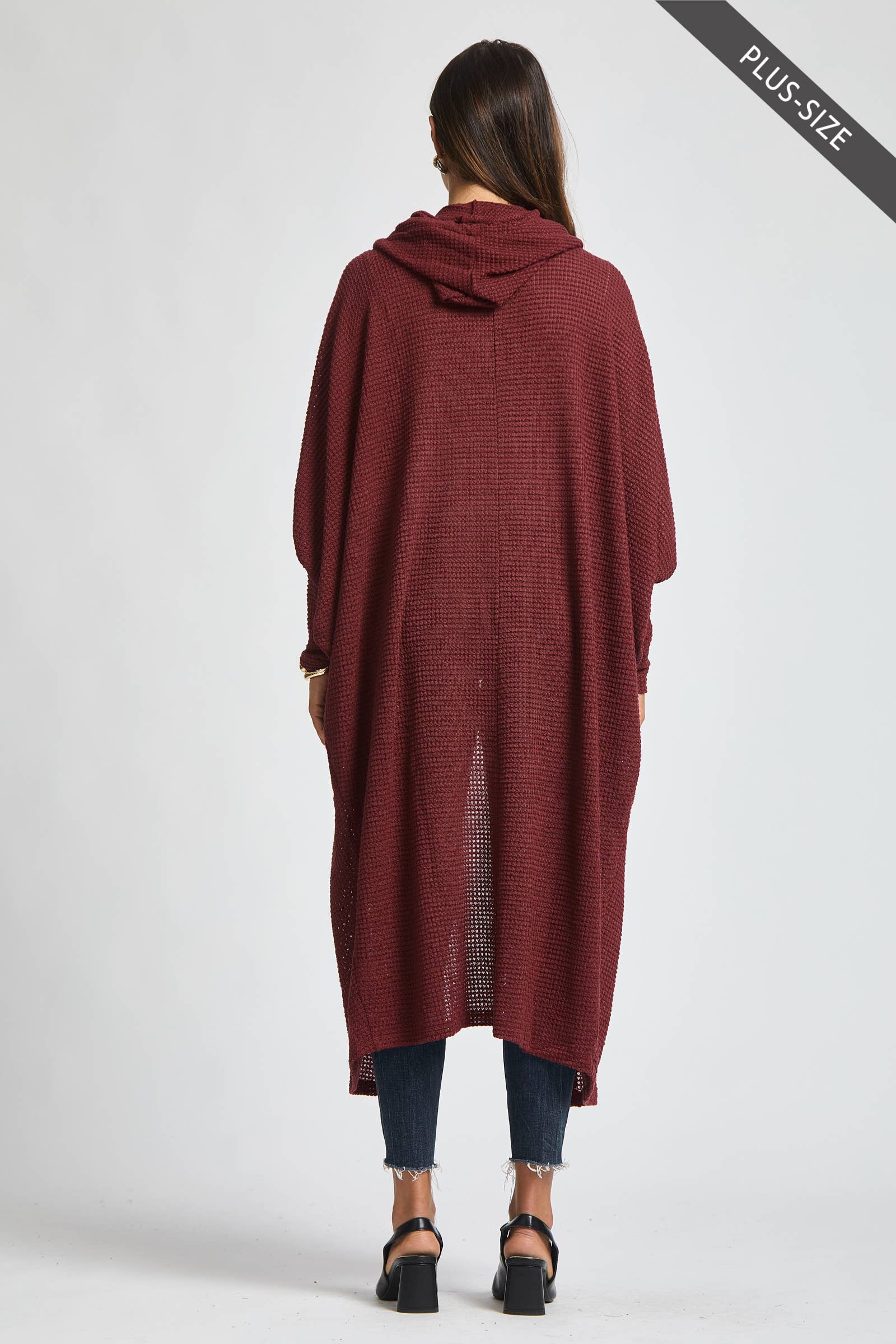 Dear Scarlett - Wholesale Cardigan - Women's - PLUS SIZE Cozy Knit Maxi Duster3