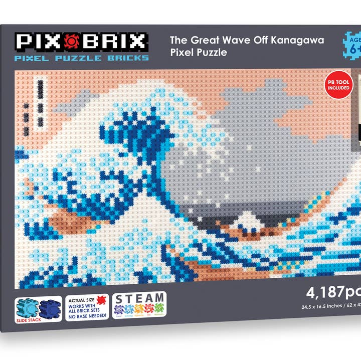 Rompecabezas Pixelado La Gran Ola de Kanagawa para venta al por mayor de Pix Brix