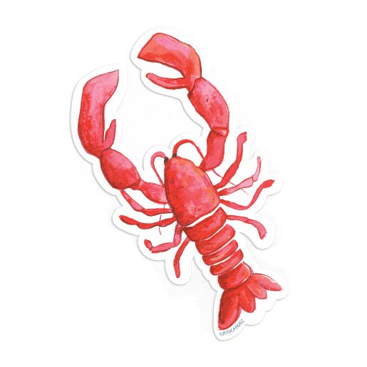Coastal Red Lobster sticker for wholesale by Jessica Frasz Studio