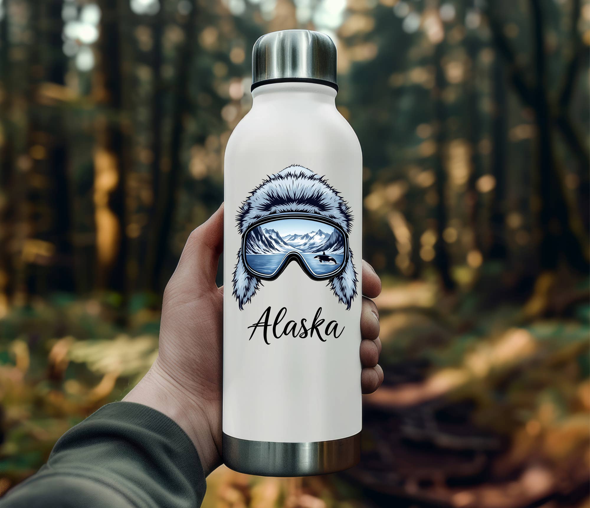 PiggyPrintStickers - Wholesale Sticker - Alaska Trapper Hat Sticker | Alaska Vinyl Sticker | Decal 2