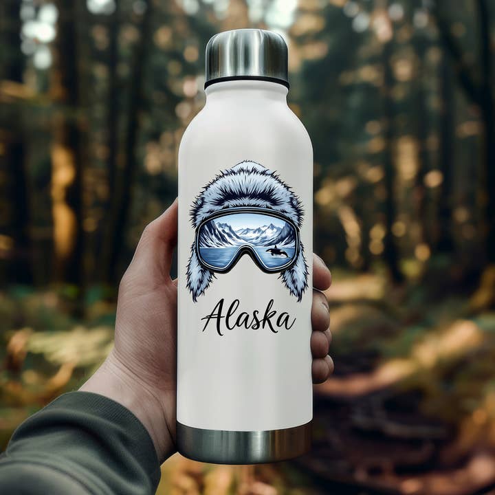 PiggyPrintStickers - Wholesale Sticker - Alaska Trapper Hat Sticker | Alaska Vinyl Sticker | Decal 2