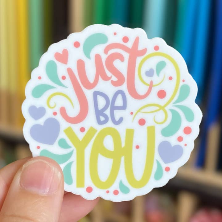 Just Be You Vinyl Sticker for wholesale by PartyHappier