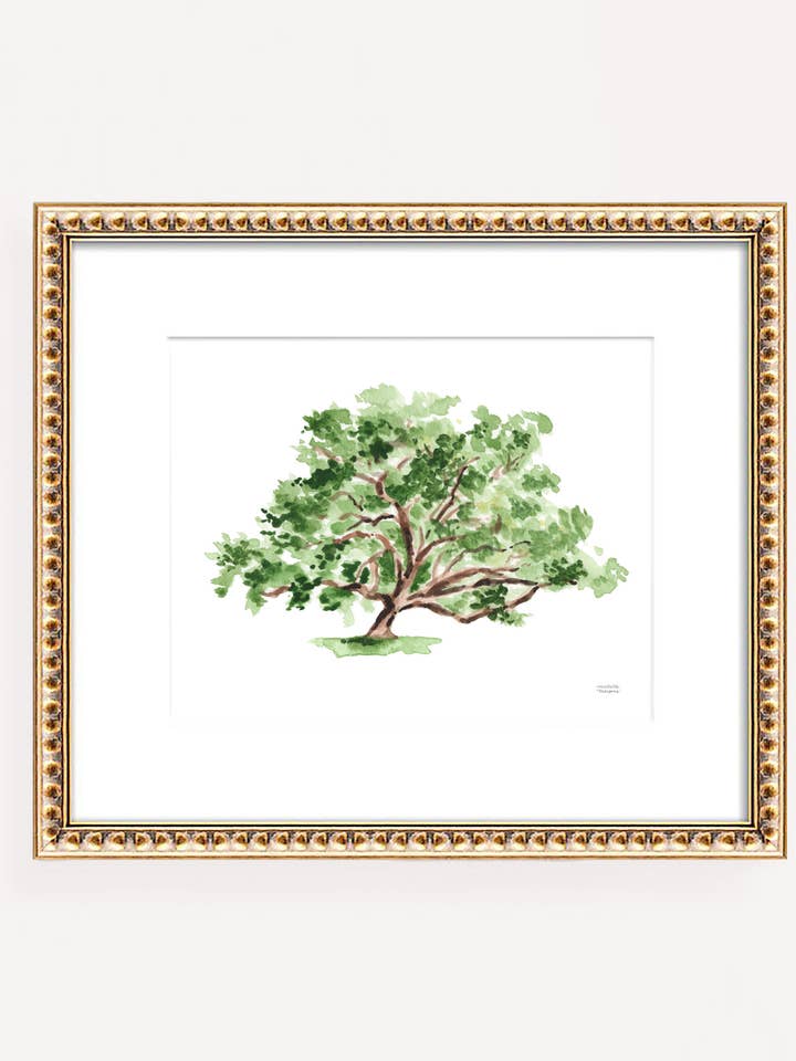 Watercolor Southern Oak No3 Art Print by Michelle Mospens for wholesale by Michelle Mospens
