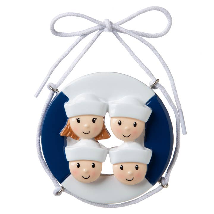 PolarX Ornaments - Wholesale Ornament - Cruise Ship Family with Buoy Personalized Ornament