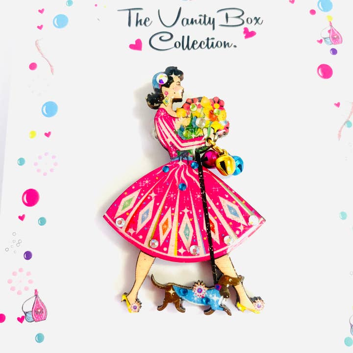 Rosie Rose Parker - Vente Broches - Broche originale rétro des années 19506