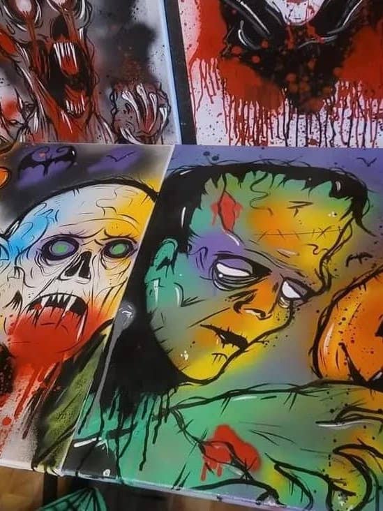 10er-Pack originaler Kunstdrucke, 11x17, sortiert für den Großhandel von Skellington Curiosities