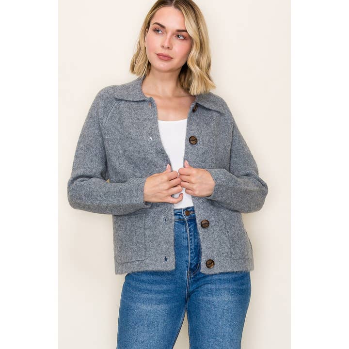 BLOUSON BOUTONNÉ À COL pour la vente par STACCATO