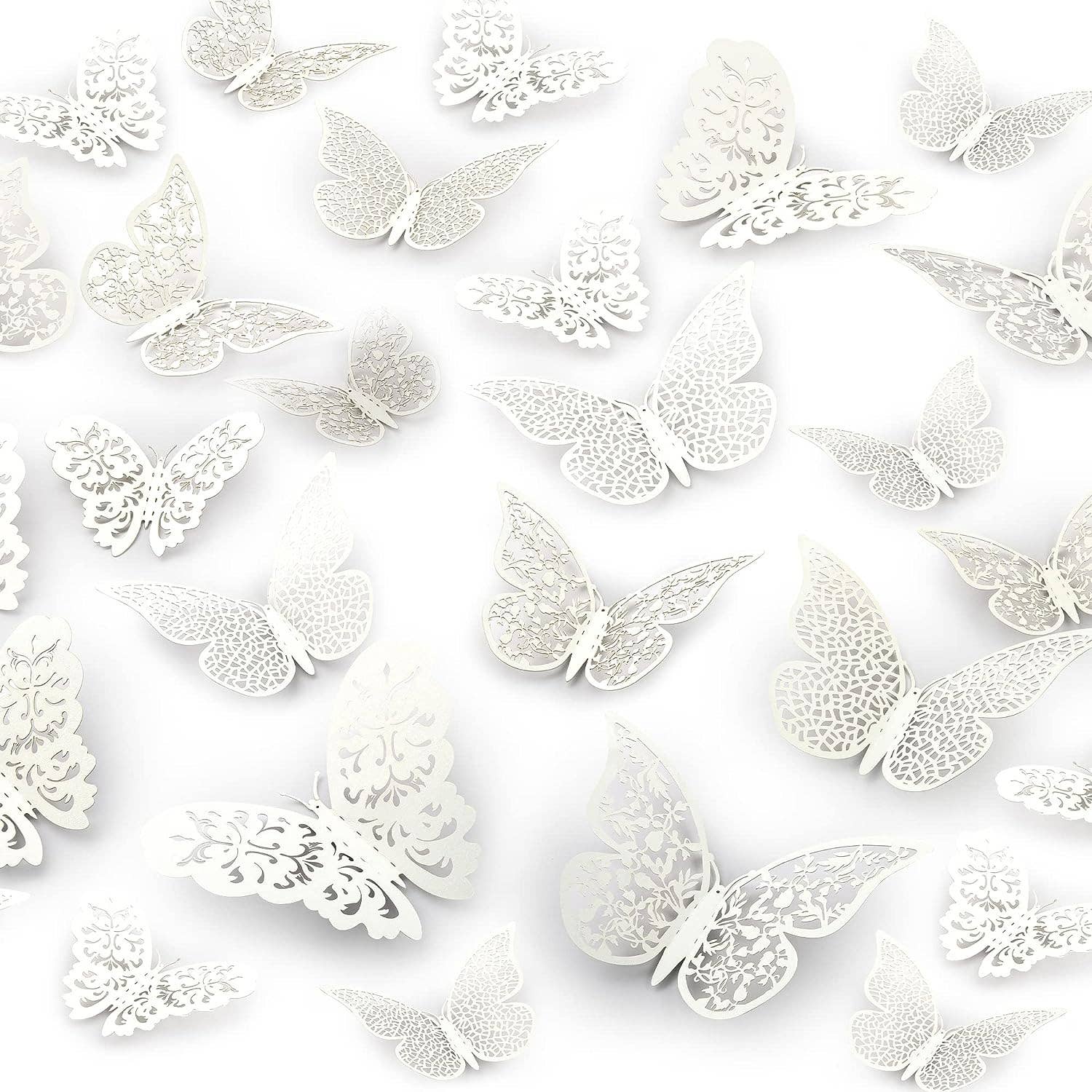 Zulay Kitchen – wholesale Wall Accent – 3D Butterfly Wall Decor – Set of 48 Decorative Butterflies18
