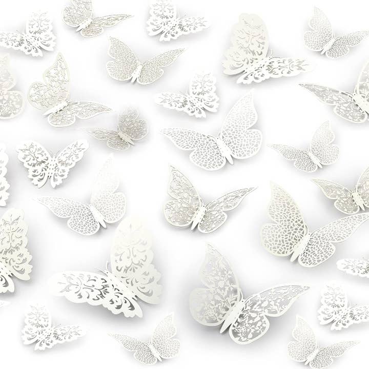 Zulay Kitchen – wholesale Wall Accent – 3D Butterfly Wall Decor – Set of 48 Decorative Butterflies18
