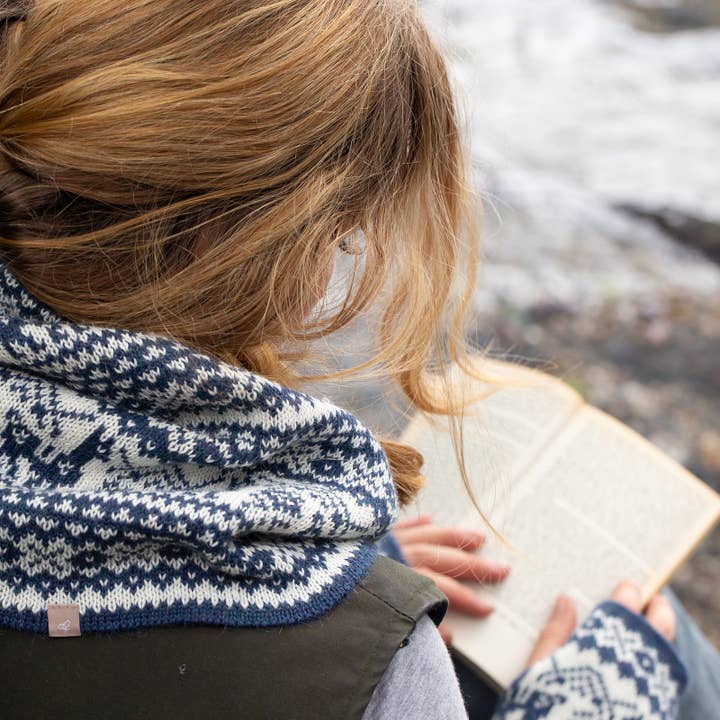 Samantha Holmes Alpaca Clothing and Gifts – wholesale Scarf – Women's – Alpaca Fair Isle Cowl / Snood