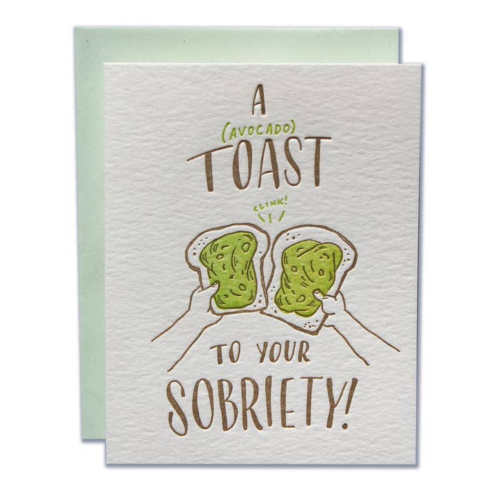 Ladyfingers Letterpress - Wholesale Congratulations Card - Sobriety Congratulations Card
