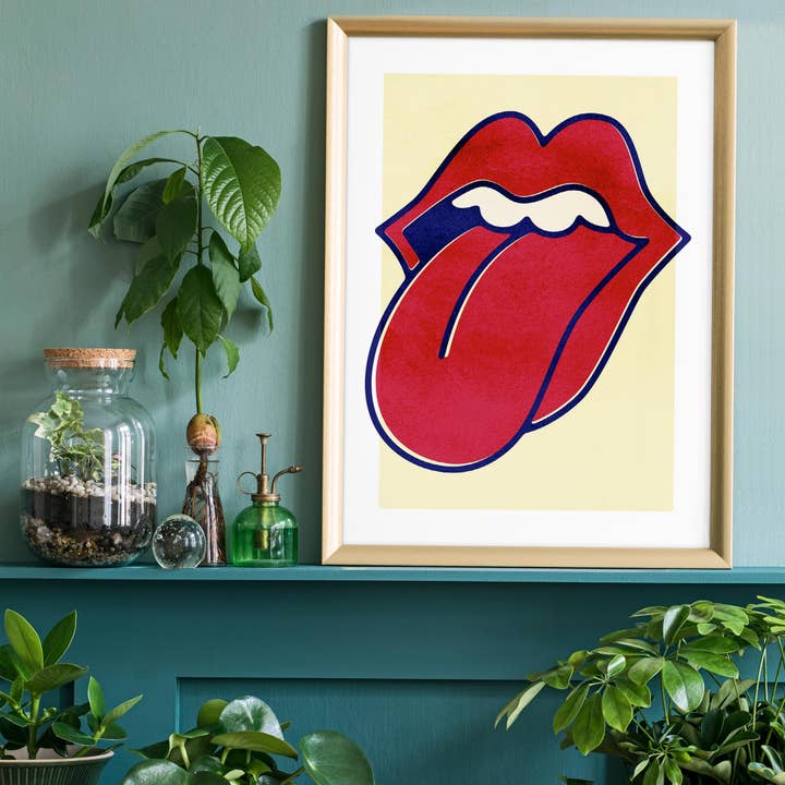 Ink & Drop - Wholesale Art Print - Rock Lips Tongue Print3