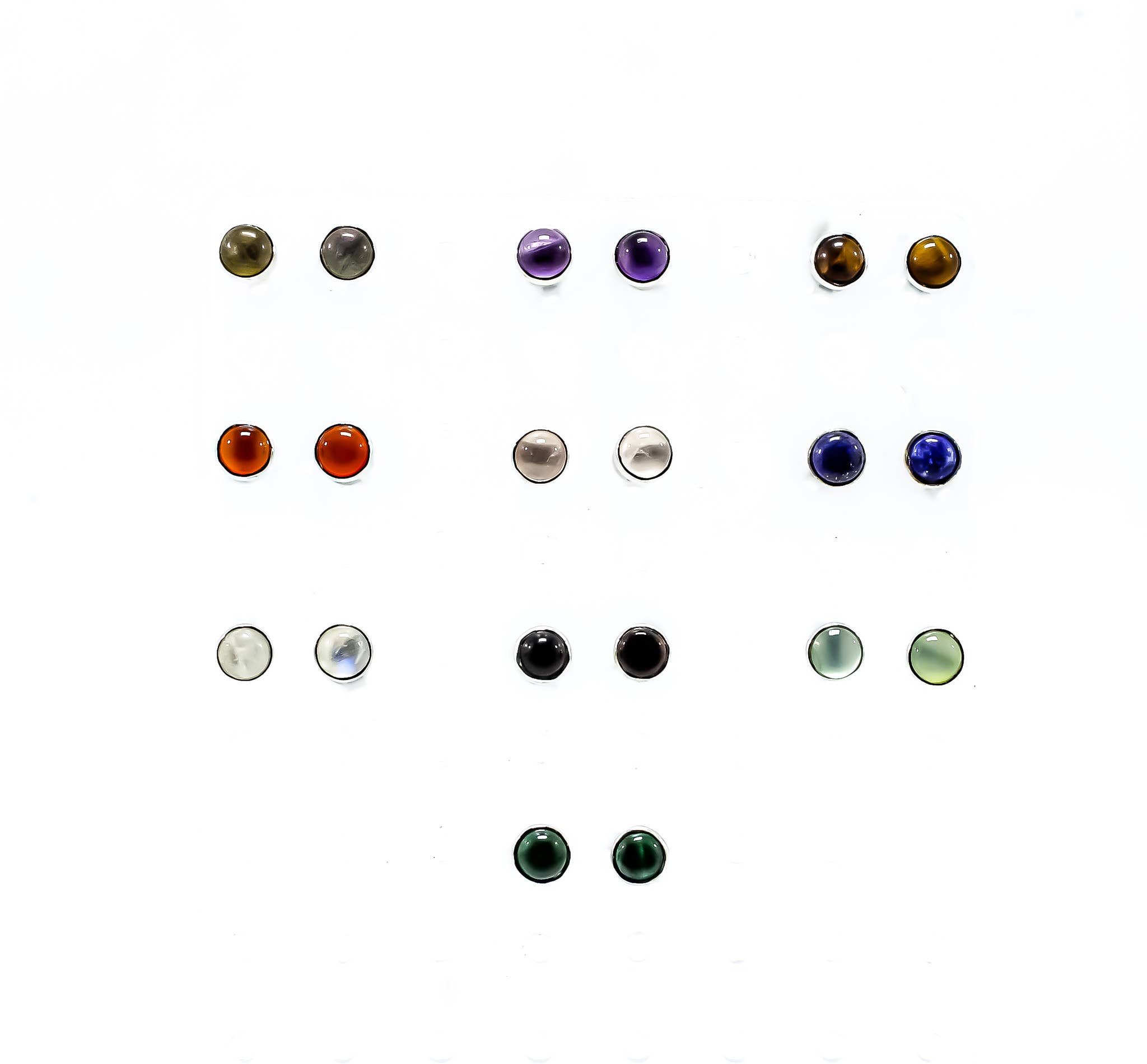 Quasar Gems USA - Wholesale Stud/Post Earrings - Gemstone Stud Earrings Sterling Silver 925