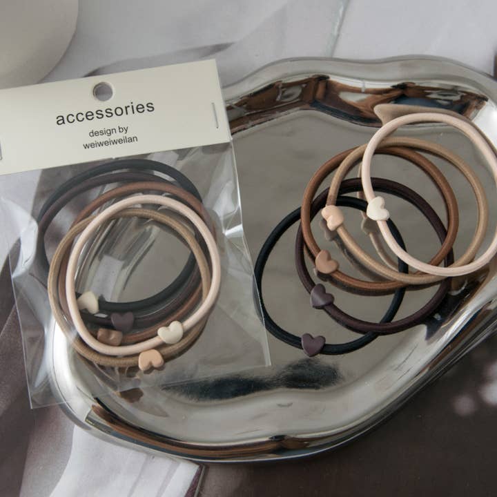 O3013 High Elasticity Versatile Milk Tea-colored  Hair Tie F for wholesale by XO Fashion