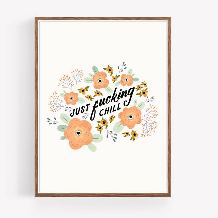 Chill - impressão de ilustração engraçada por atacado de Annie Bailey Art