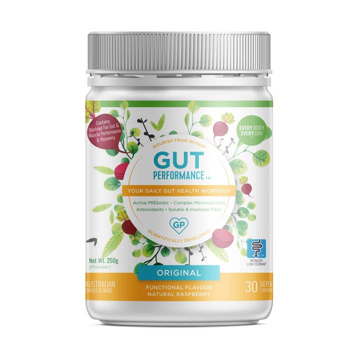 Gut Performance – wholesale Powdered health drink – Gut Performance Original Raspberry Carton 12 Tubs0
