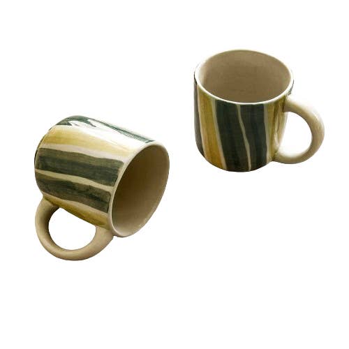 Mela Artisans - Wholesale Coffee Mug - Olive Coffee Mug Set of 2