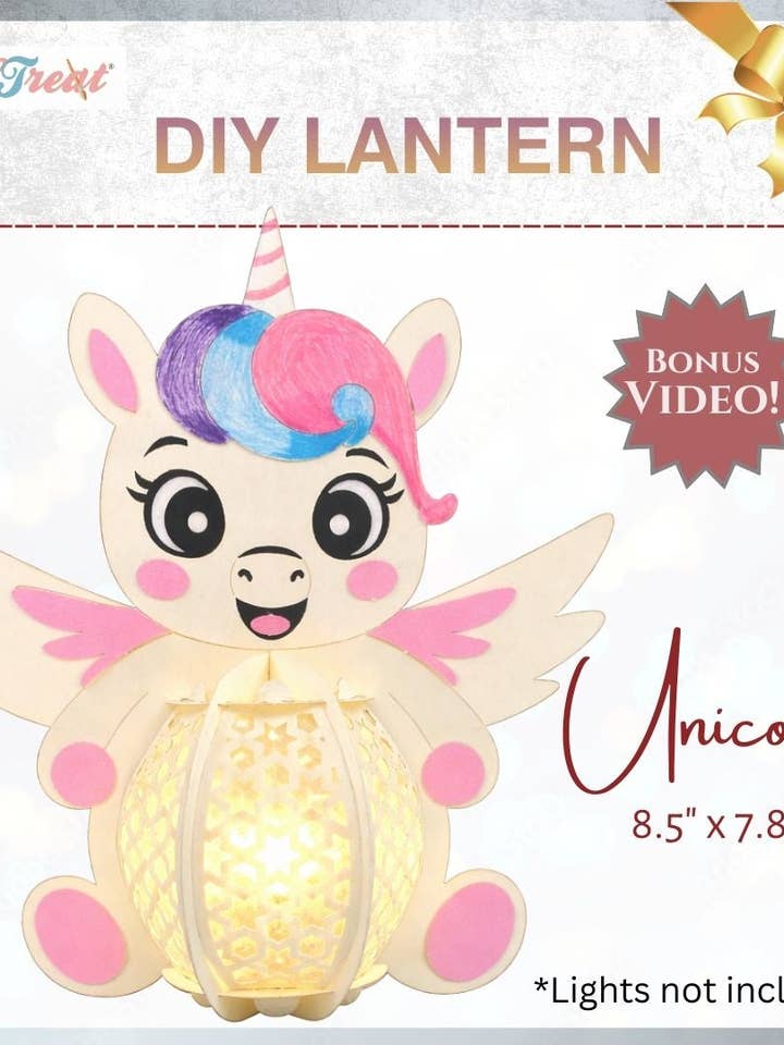PRÉCOMMANDE CrafTreat Lanternes en Papier DIY - Licorne pour la vente par CrafTreat