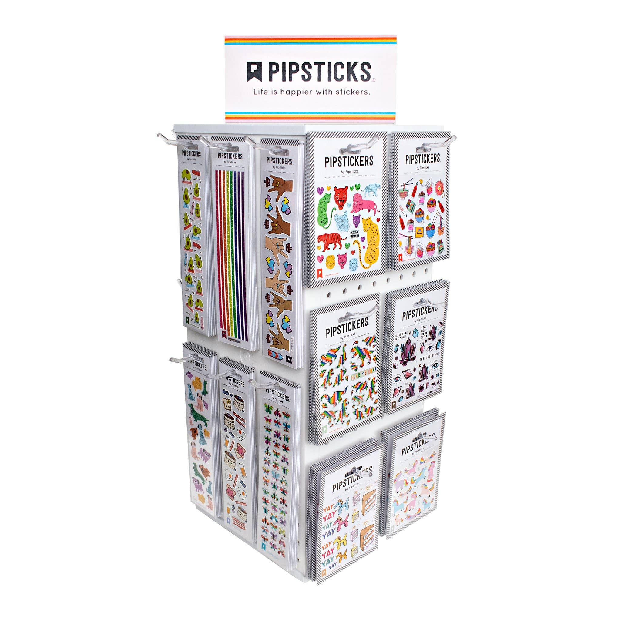 Pipsticks - Wholesale Retailer Display - Paper & Novelty - 20" Countertop Spinner (Empty)1