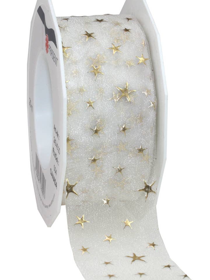 Organza Canada Rouleau 20 m 40 mm crème pour la vente par C.E. PATTBERG GmbH & Co. KG