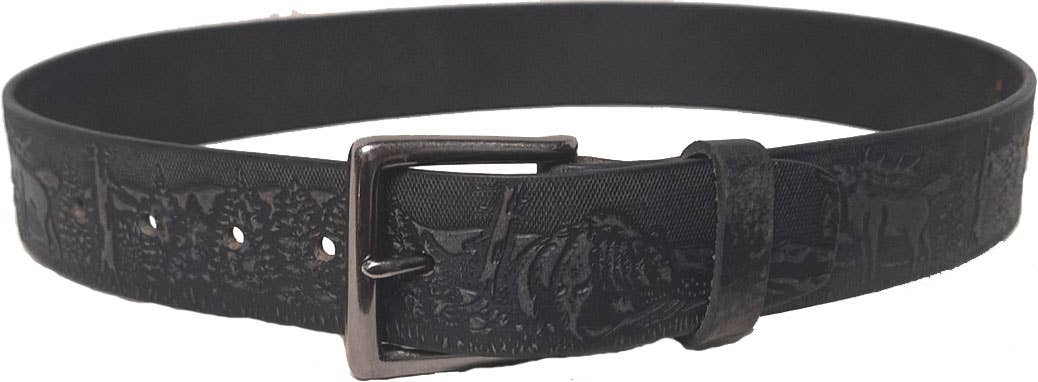 IGI CANADA – Cinto - Unissexo por atacado – CINTO EM RELEVO EM COURO GENUÍNO 40MM FOREST #10402