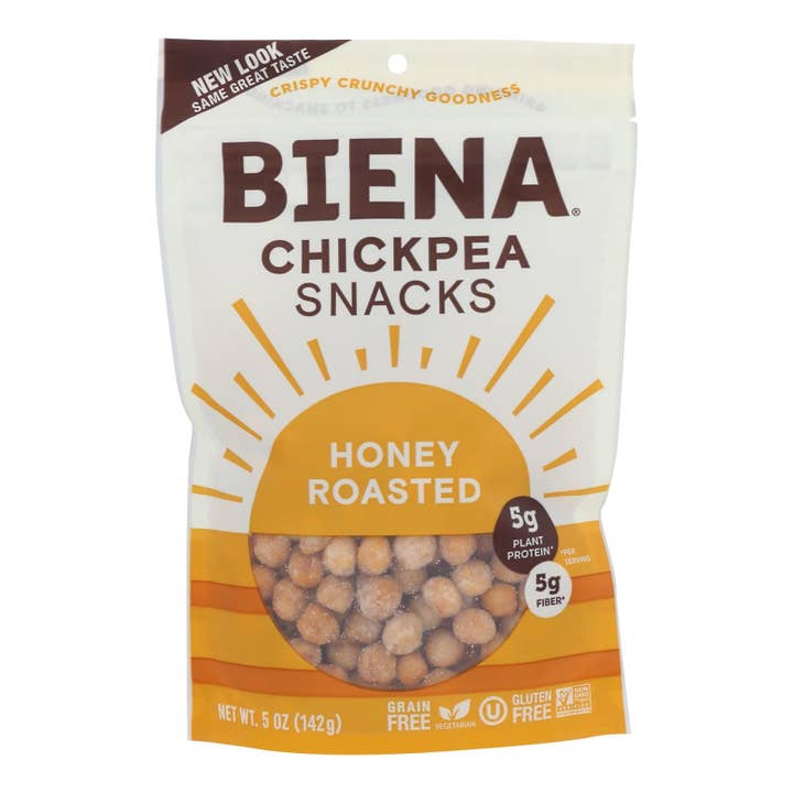 Everyday Supply Co - Wholesale Nuts - Biena Chickpea Snacks - Honey Roasted - Case Of 8 - 5 Oz.