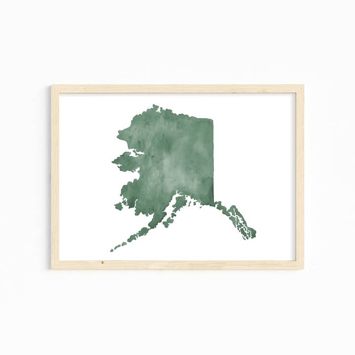 alaska watercolor print for wholesale by traveldashery