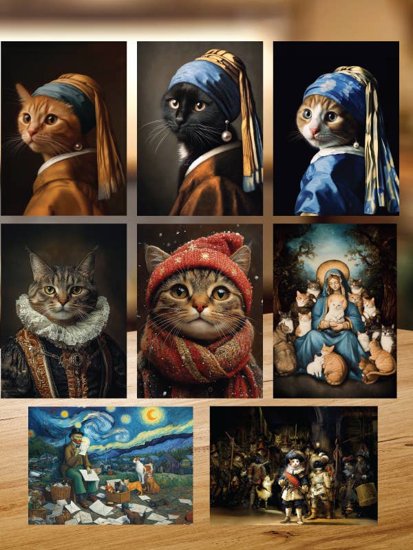 Paquete de Inicio de Postales – Superventas de Arte Europeo para venta al por mayor de Meow & Muse