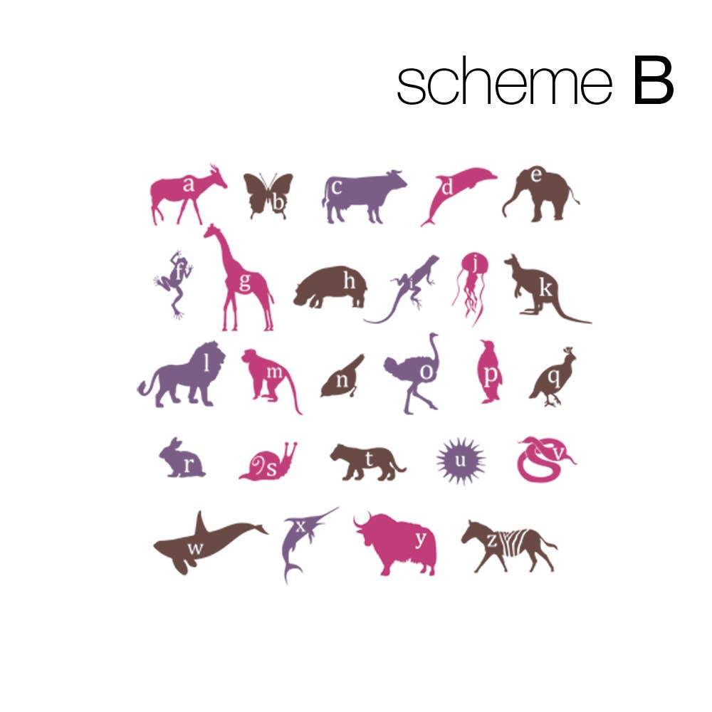 Simple Shapes - Wholesale Wall Decal/Stickers - Alphabet Animals Wall Decals1