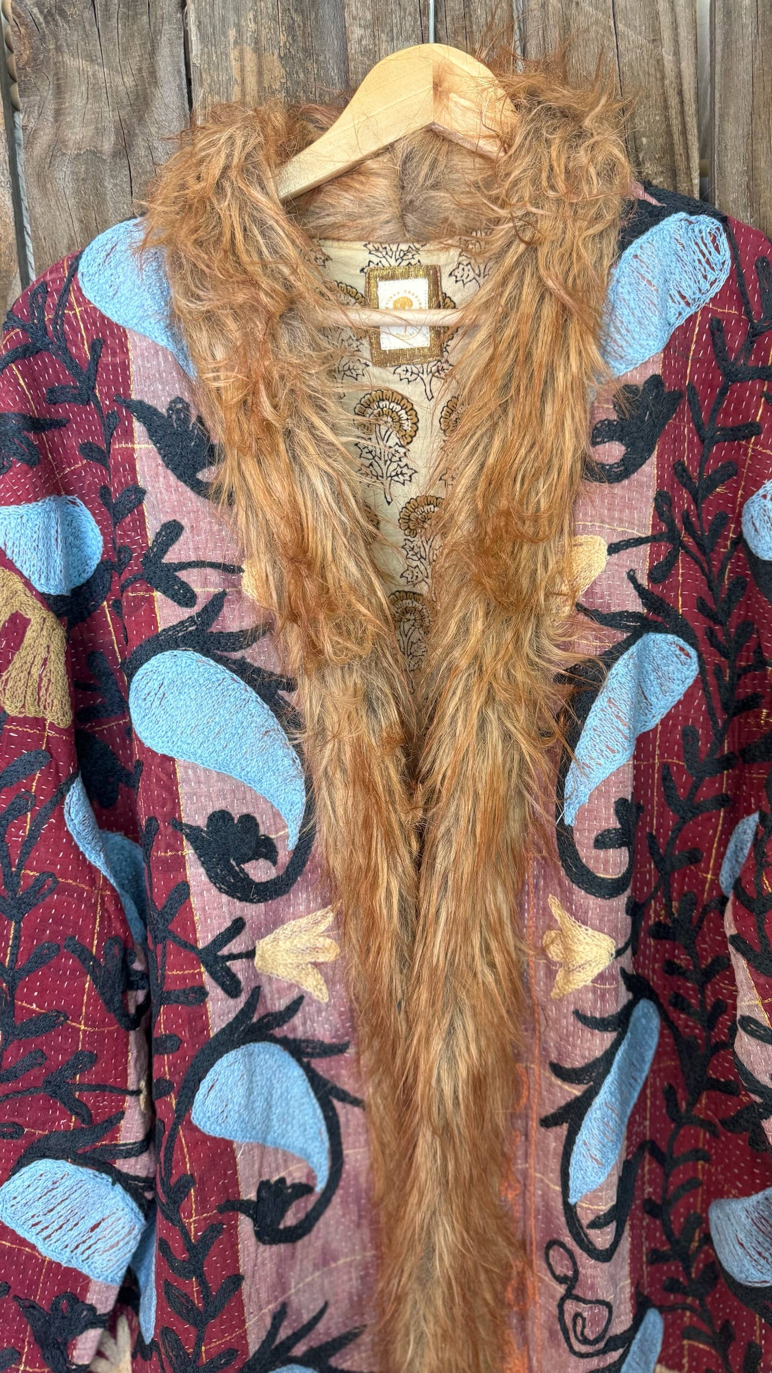 Wylder Trading Company - Wholesale Fur/Faux Fur Coat - Women's - Canyon Bloom Coat 027 (Long-Length) | Penny Lane Style Boho3