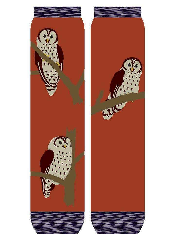 Tabbisocks - Wholesale Socks - Unisex - Owl Bird Replant Pairs CA/OR/WA/US Forest Donation Socks