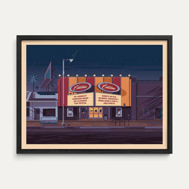 New Beverly Cinema – Los Angeles Art Print for wholesale by George Townley Store