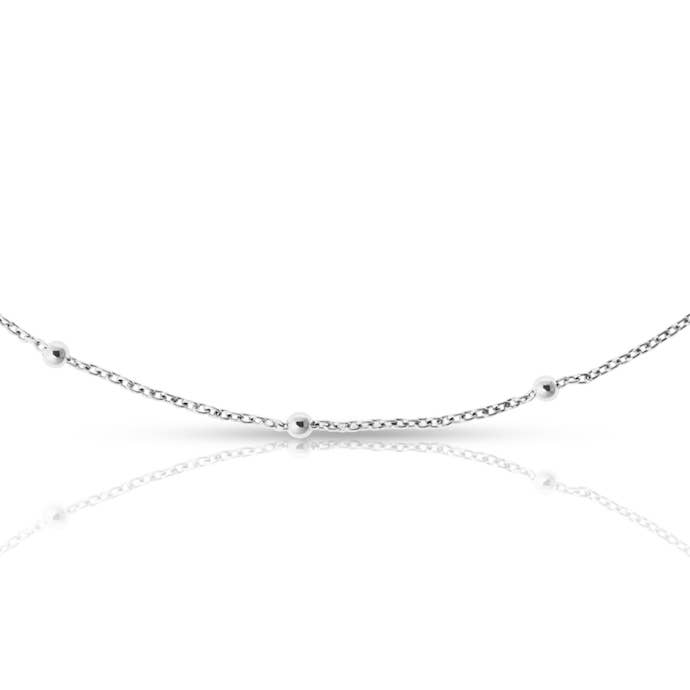 SILVER-PLATED BALL CHOKER for wholesale by Destellos Mediterranean Jewels