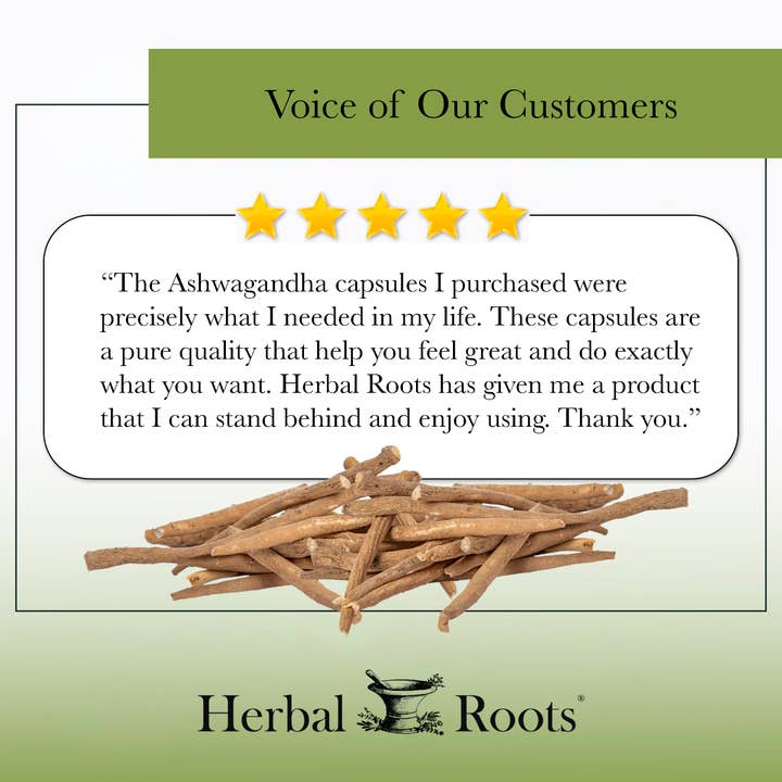 Herbal Roots - Wholesale Oral Supplement/Vitamin - Herbal Roots Organic Ashwagandha Capsules6