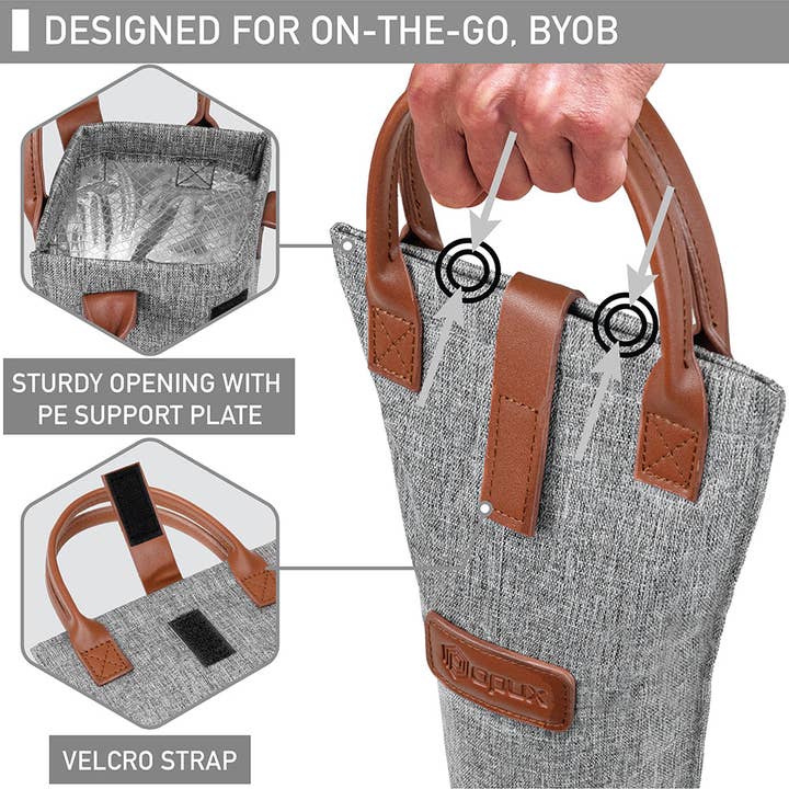 OPUX - Wholesale Wine tote - 1 Bottle Classic Wine Carrier Bag39