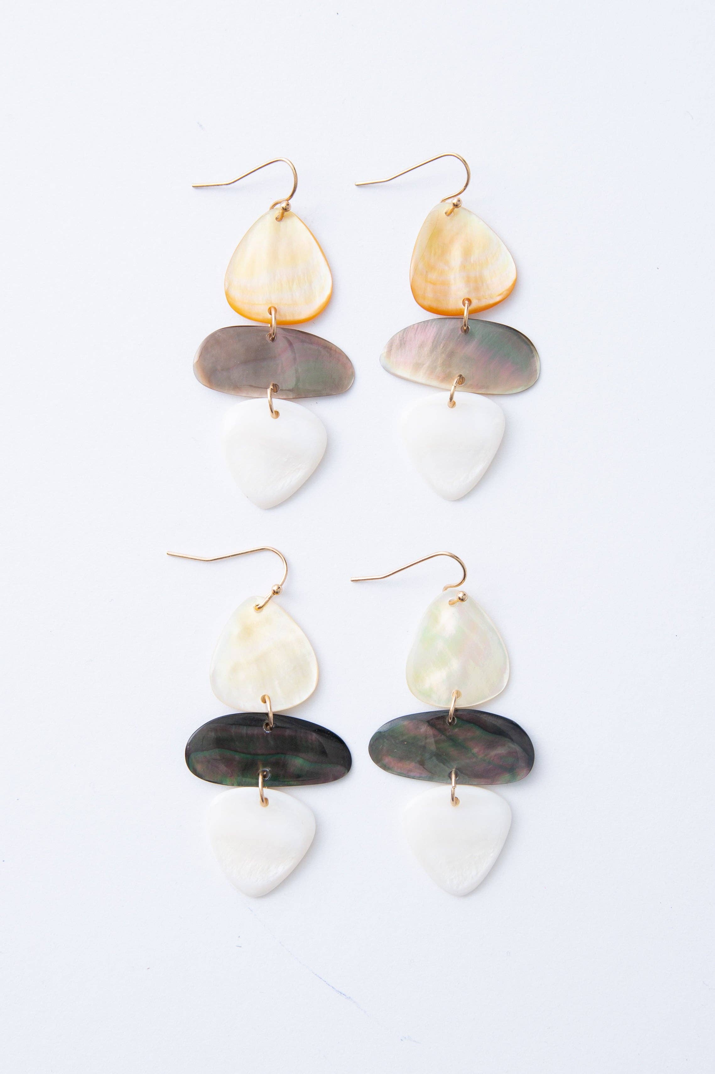 Noonday Collection - Wholesale Dangle Earrings - Shell Stack Earrings2