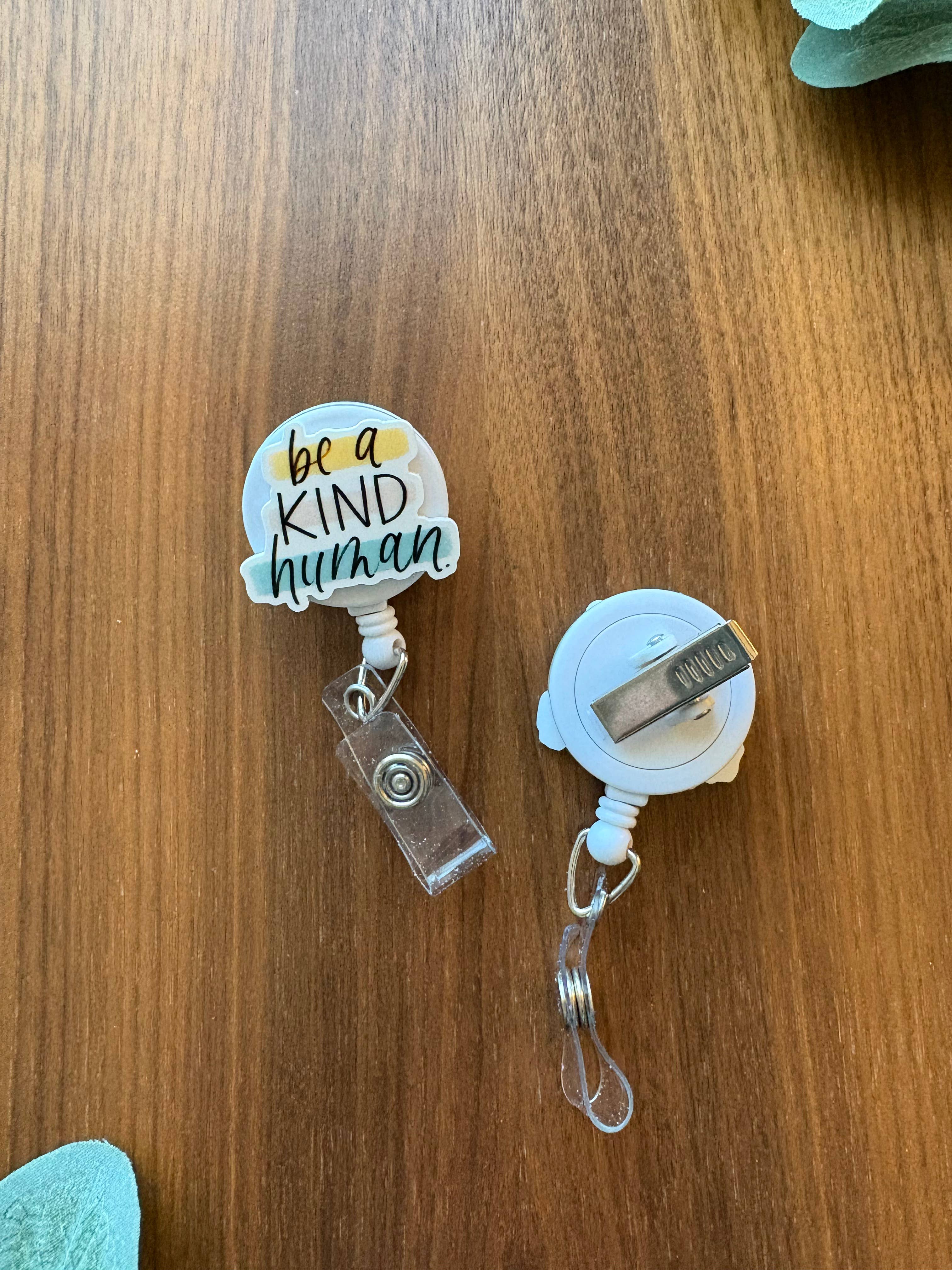 Katesy Things - Wholesale Badge Accessory - Women's - Be a Kind Human Badge Reel1