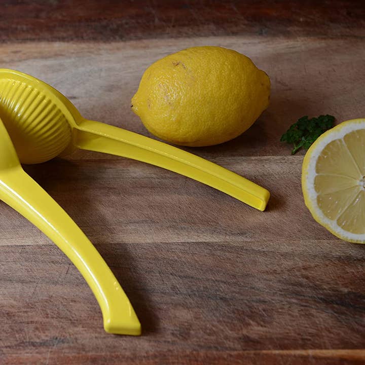 EcoQuality - Wholesale Juicer - Manual Lemon Squeezer, Large Yellow Aluminum Lemon Hand Juic3