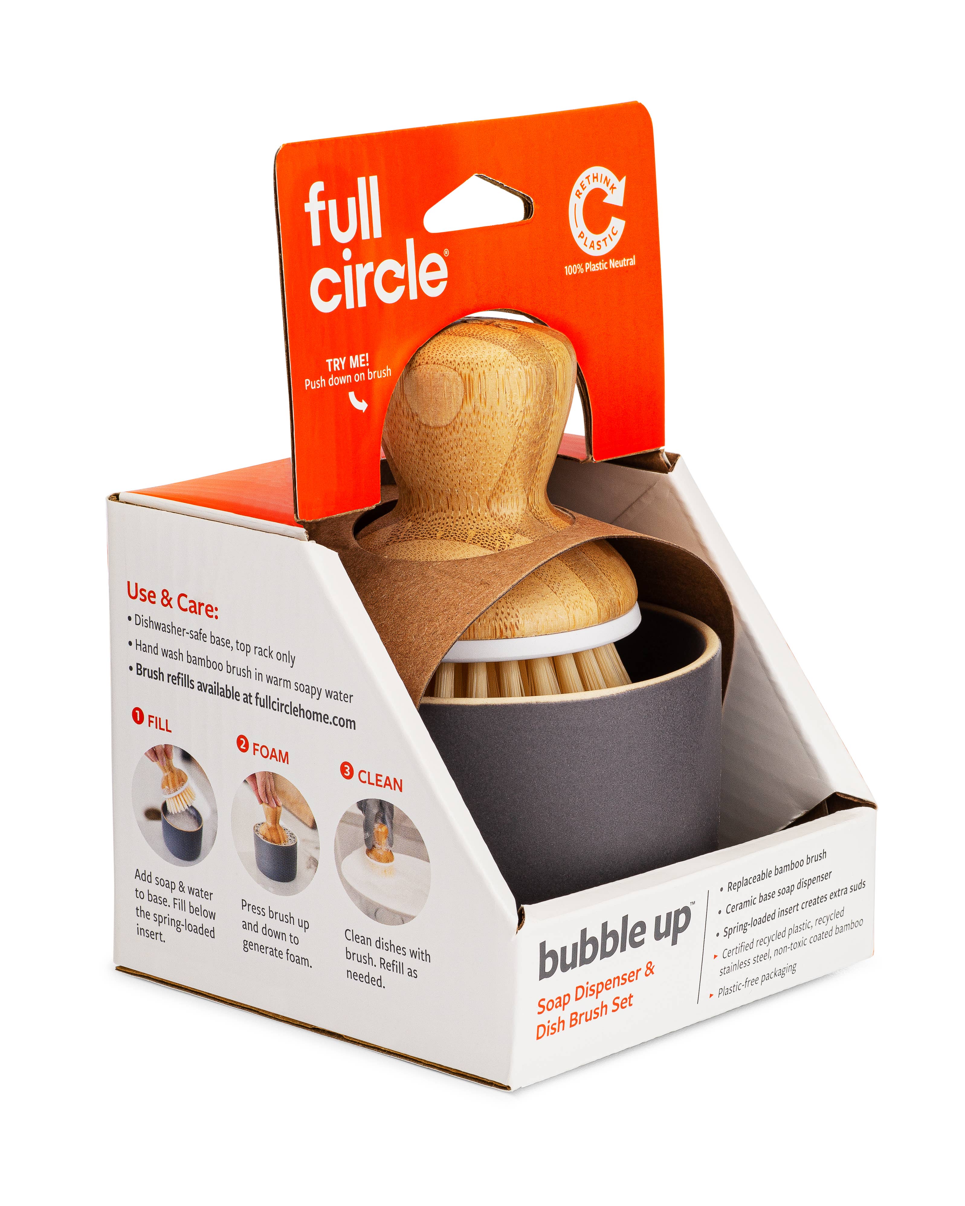 Full Circle Home - Wholesale Cleaning Brush - Bubble Up Dish Brush Set2