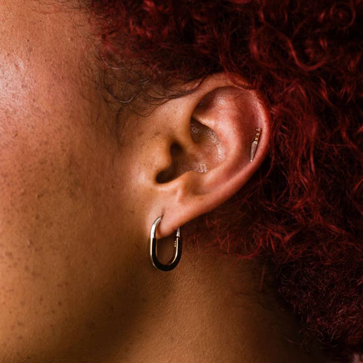 Larissa Loden - Wholesale Huggie Earrings - Mixed Metal Huggie Hoops1