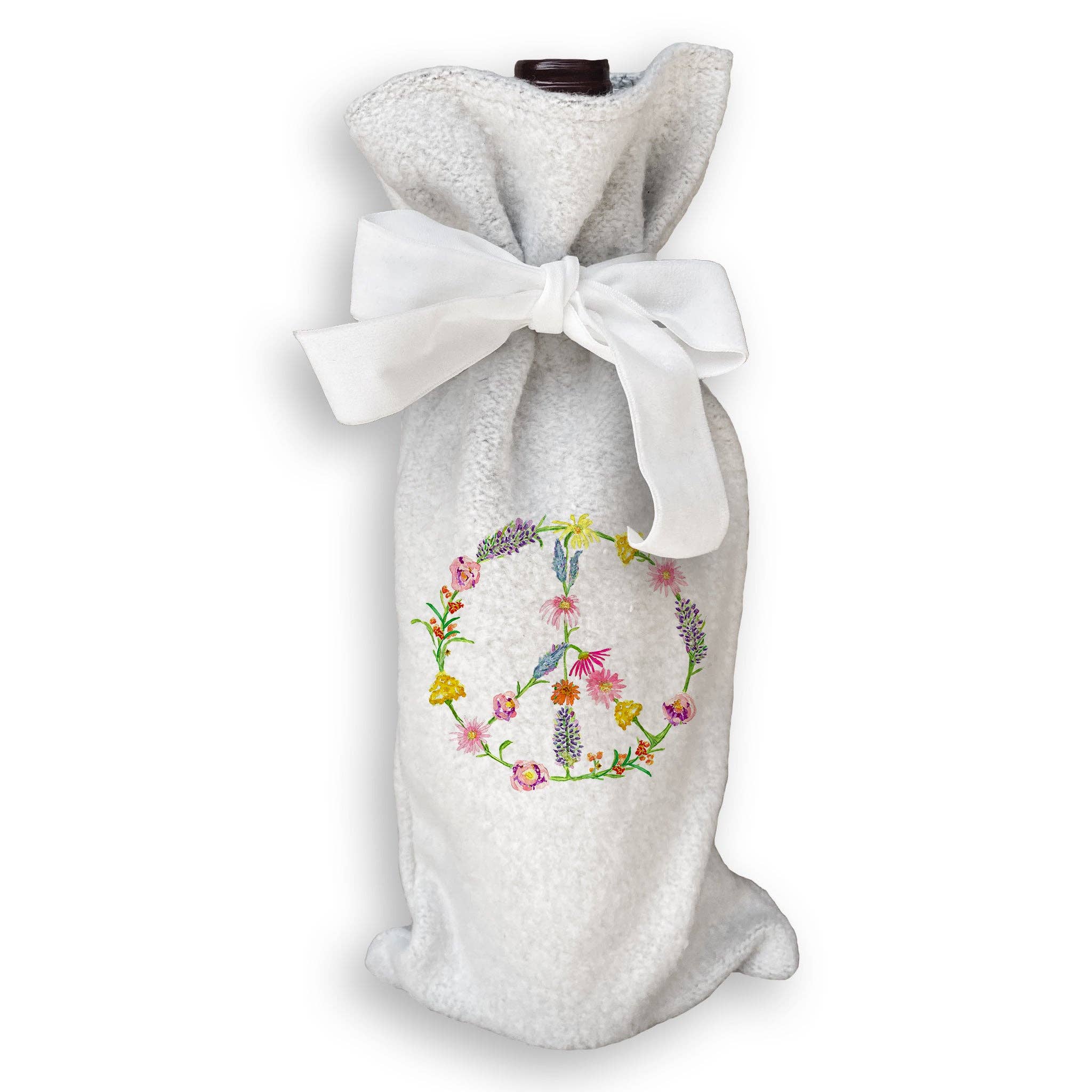 French Graffiti - Wholesale Tea Towel - Floral Peace Sign17