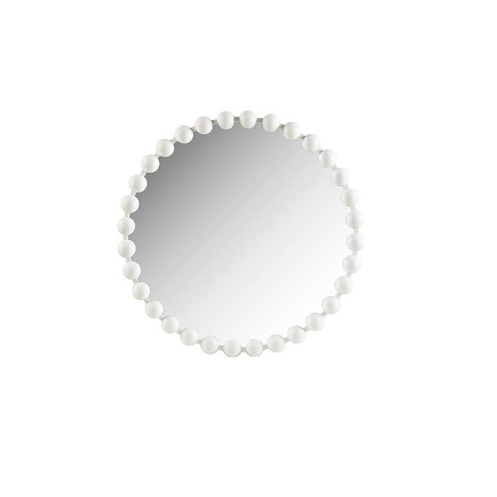 Olliix - Wholesale Wall Mirror - Round Iron Framed Wall Decor Mirror, Matte White5