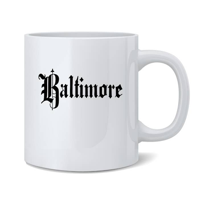 Tasse à café de voyage rétro vintage Baltimore Maryland 11 oz pour la vente par Gotham Gifts