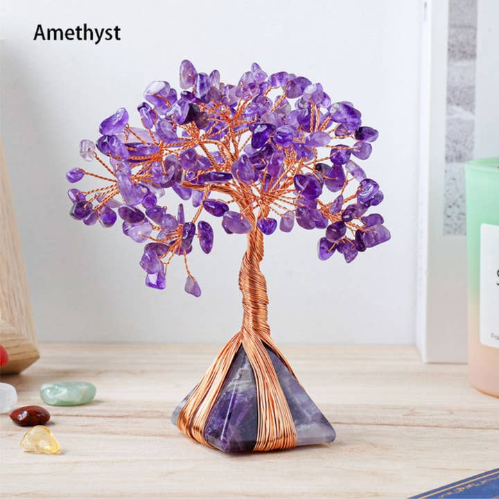 Crystolver (We Cover All Import Fees) - Vendita all'ingrosso Decorazioni da tavolo - Base piramidale in cristallo «Tree of Life»3