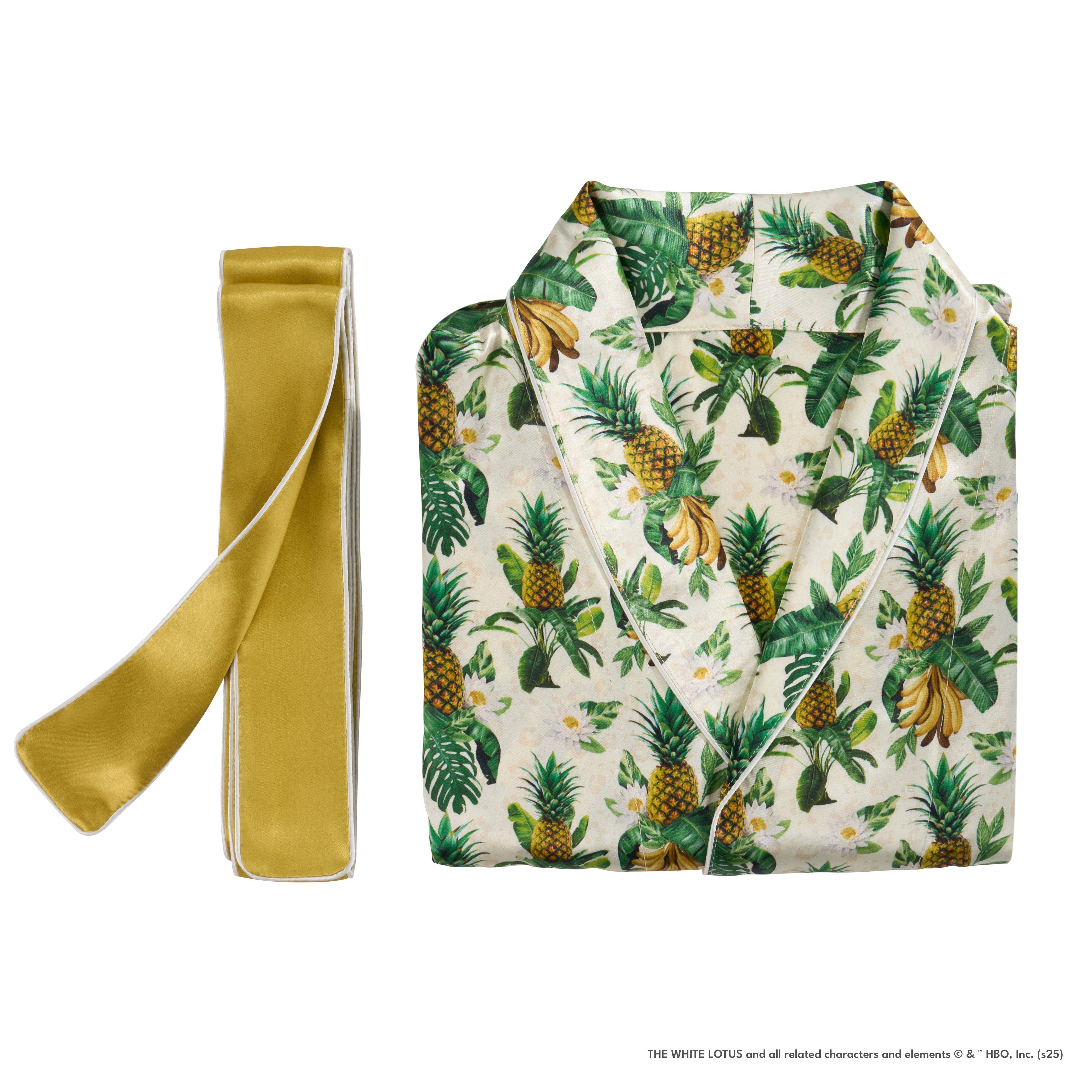 Blissy - Wholesale Robe - Women's - Classic Robe - White Lotus - Pineapple4