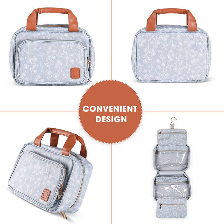 Onyx Outfitters NW - Wholesale Toiletry Bag - Women's - Floral Toiletry Bag Travel Bag with Hanging Hook - Cosmetic6