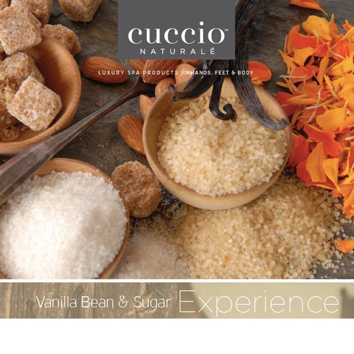 Cuccio - Wholesale Bath & Body Set - Purchase the Vanilla Bean & Sugar Experience Collection + receive 15% OFF with a beautiful display!