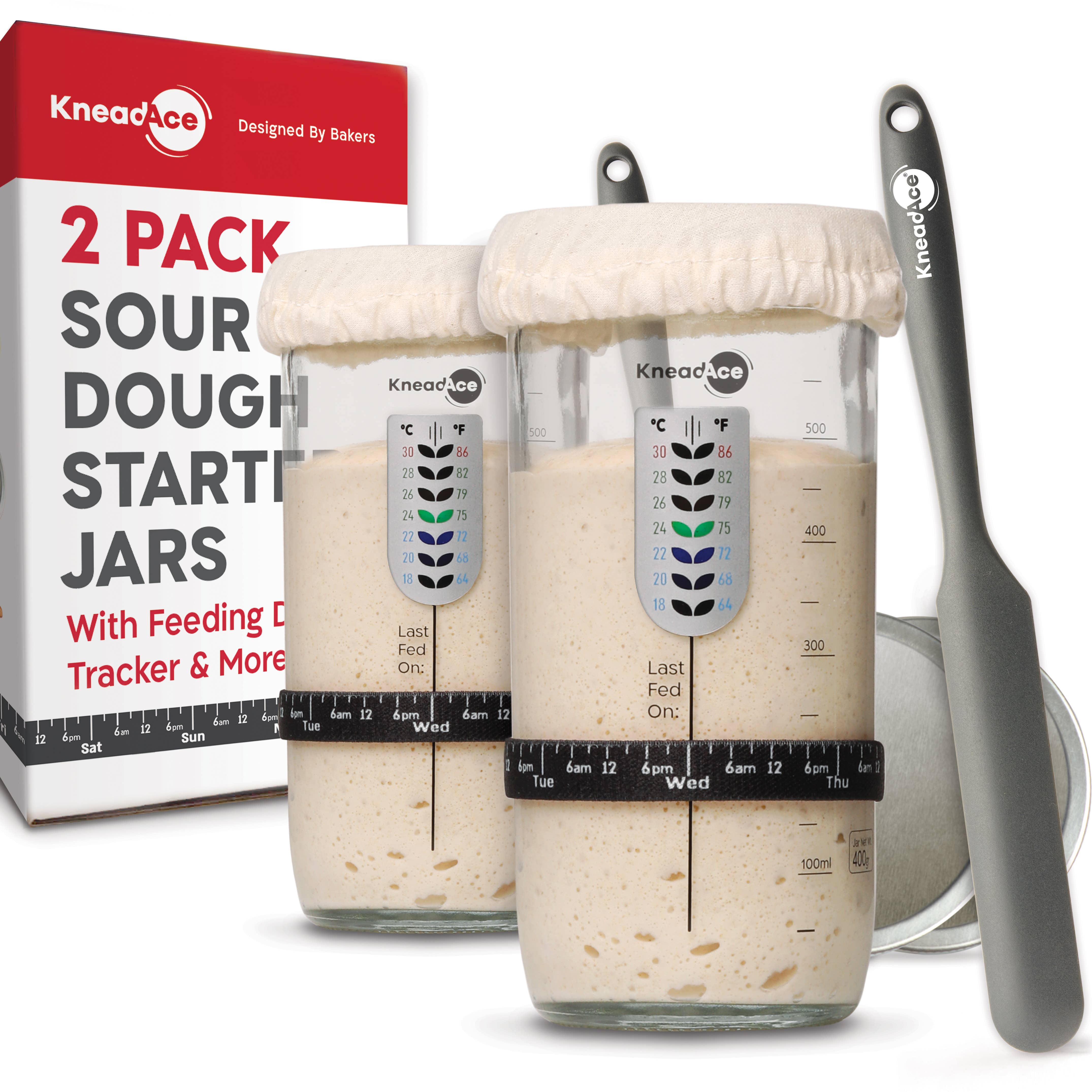 KneadAce - Wholesale Kitchen Tool/Gadget - KneadAce® 24oz Sourdough Starter Jar8