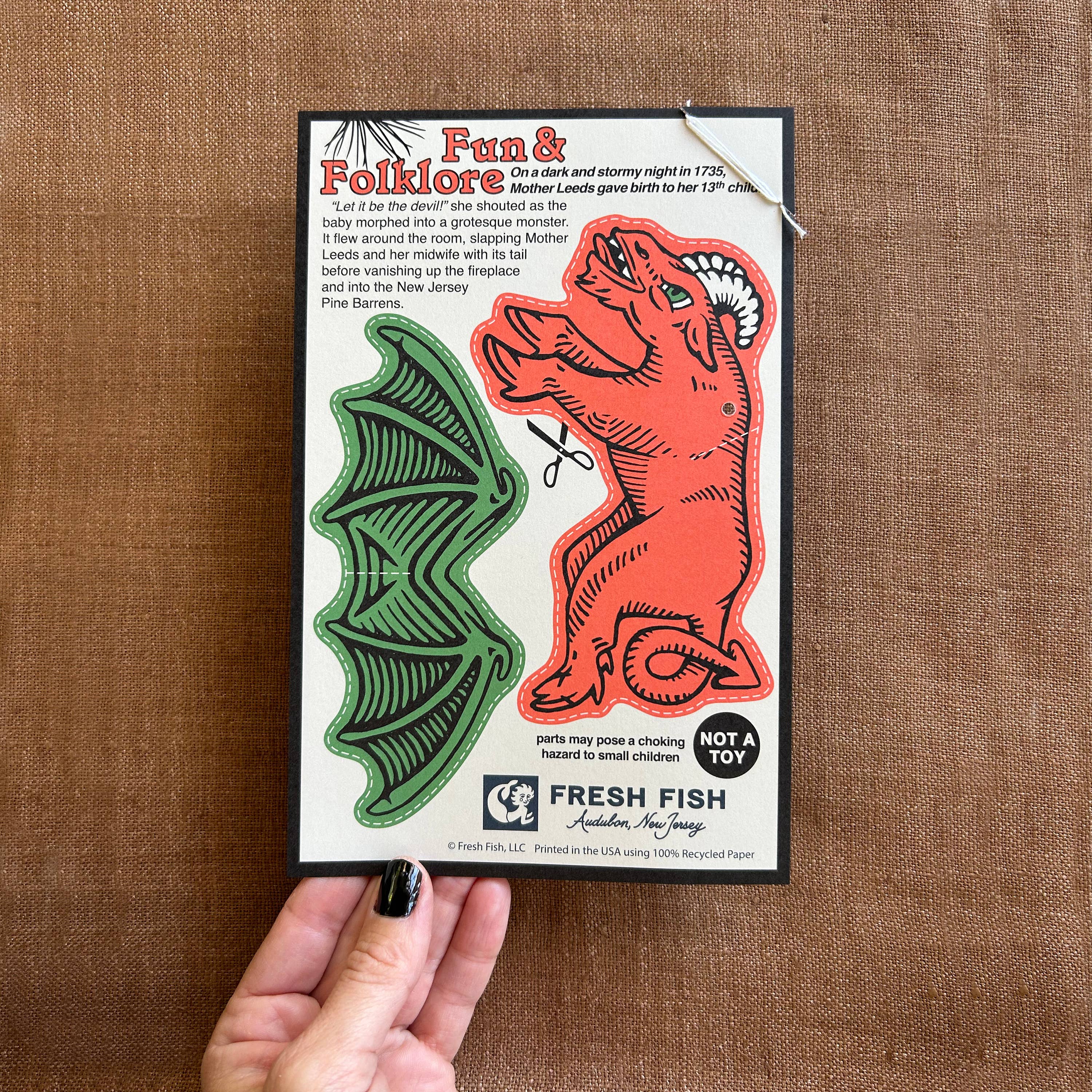 Fresh Fish - Wholesale Mobile - Jersey Devil cut-out card stock hanging mobile with string7